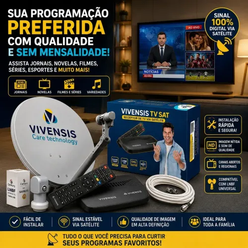Vendo lote de 7 antenas ku Vivensis de 60cm + 7 receptores VX-10 + 7 LNBF simples + 7 cabo