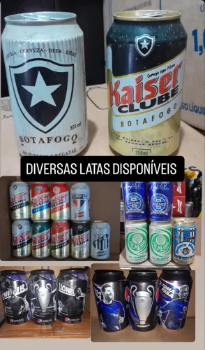 Latas de vários times brasileiros de futebol