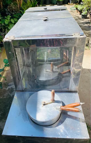 Carrinho de pipoca inox para eventos - usado