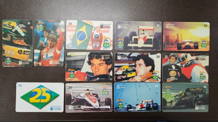 Coleção cartões telefônicos Ayrton Senna