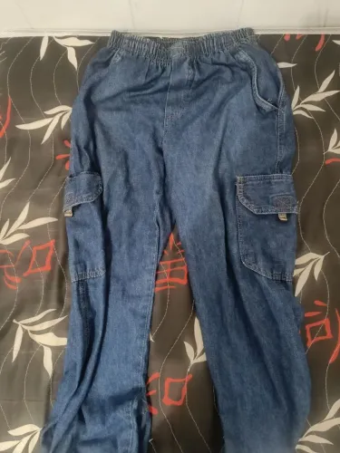 CALÇA CARGO JEANS AZUL MARINHO DAZZLING 