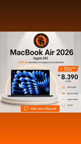 MacBook Air 2026 - M5 - tela de 15 novo