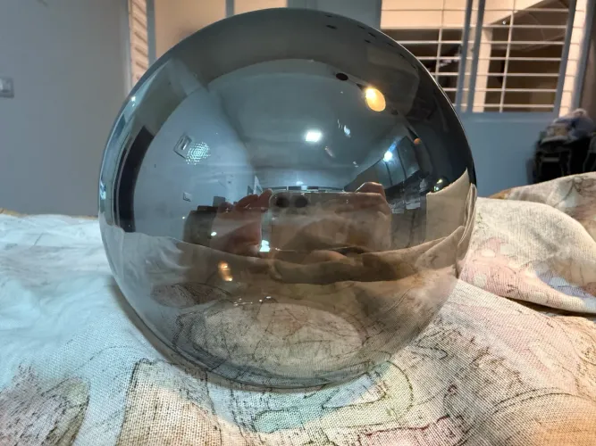 Globo de vidro esfera para lustre na cor Fumê