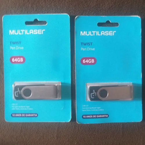 2 pen drive 64gb multilaser