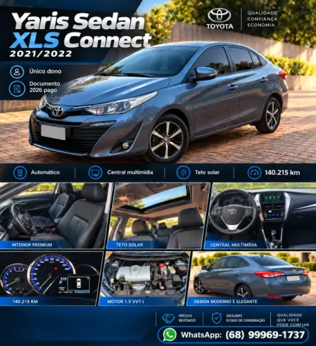 Toyota Yaris XLS Connect Sed. 1.5 Flex 16V Aut. 2022