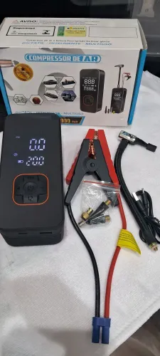 auxiliar de partida ignição chupeta compressor de ar calibrador de pneus Power bank