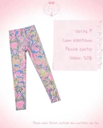 Calça legging colorida P