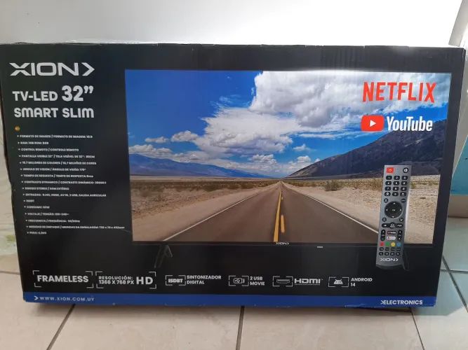 Smart TV XION 32" - Nova, Lacrada na Caixa!