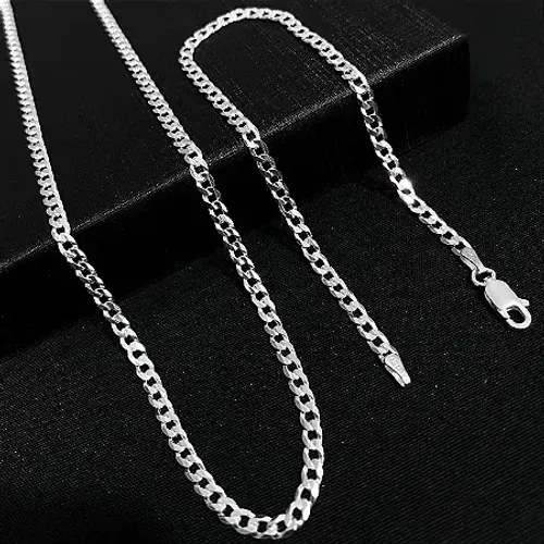 Corrente e pulseira grumet 3mm |Masculino| Prata 925