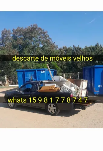 ecoponto descarte de madeiras móveis velhos intulhos 