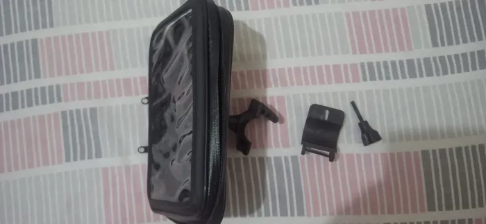 Suporte de colocar celular na bicicleta, impermeável, dois zíper