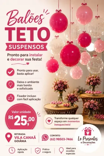 Balões encápsulados suspensos 