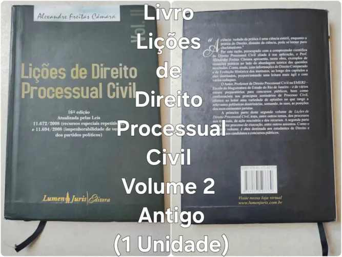 Livro Lições de Direito Processual Civil Antigo 