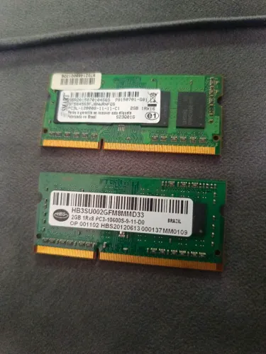 2 Memória Ram 2gb ddr3 sodim