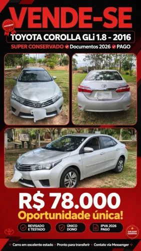 Toyota Corolla GLI 1.8 Flex 16V Aut. 2016