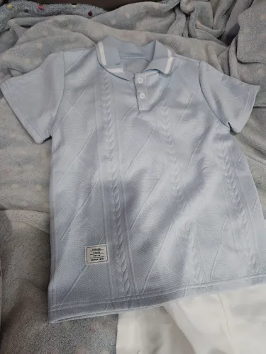 2 peças/Conjunto Meninos Casual Cor Só lida Decoracão de Remendo Lapela