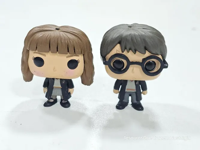 Minis Funko Pops Harry Potter e Hermione 4cm