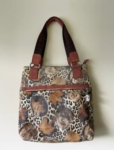Bolsa animal print + Leões 2 em 1