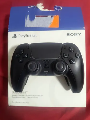 Controle preto PS5