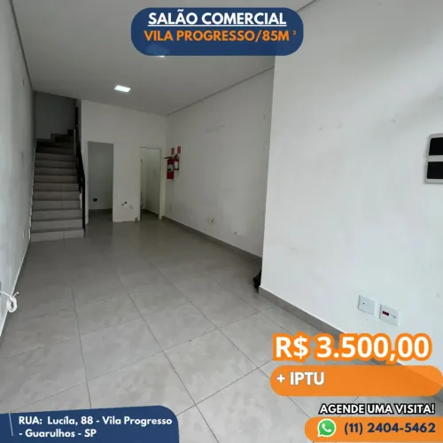 Imóvel para aluguel possui 85 metros quadrados em Vila Progresso - Guarulhos - SP