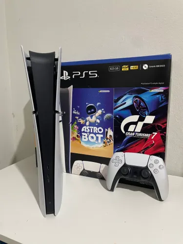 Ps5 slim digital - 825 gb SSD - SEMI NOVO C/CAIXA