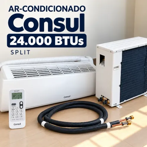 Ar-condicionado Consul Split 24000 BTUs + Condensadora e Tubulação