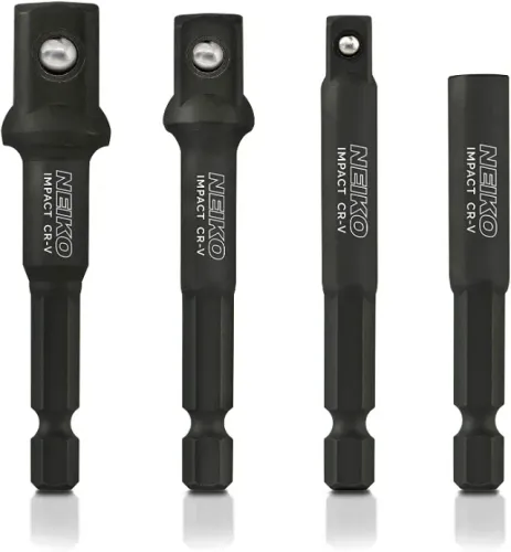 Kit de adaptador de soquete de impacto e porta-brocas magnético NEIKO, 4 peças