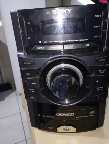Aparelho de som Sony hcd EX 8 c/ defeito aparecendo protection 