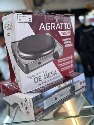 FOGÃO ELÉTRICO DE MESA AGRATTO NOVO NA CAIXA