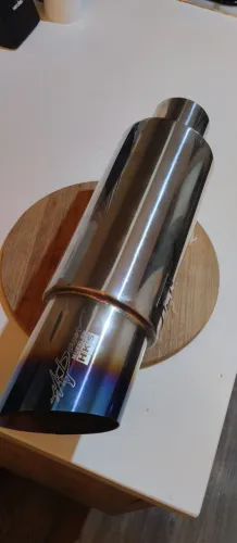 Abafador final INOX HKS, burned.