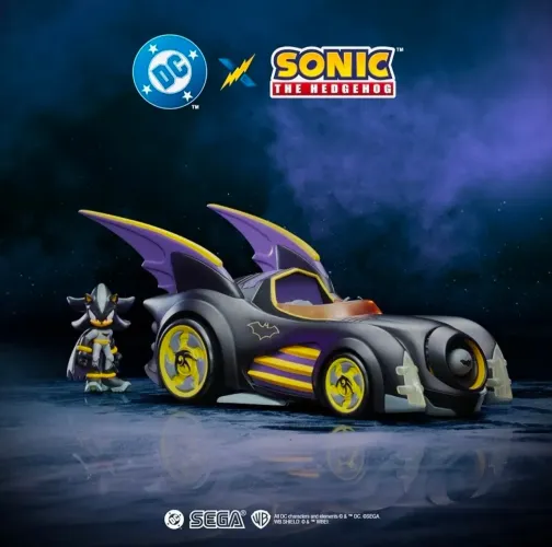 Shadow Batman e Batmovel Jakks Sonic lacrado