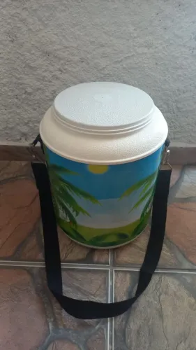 Cooler redondo Com Alça e Tampa