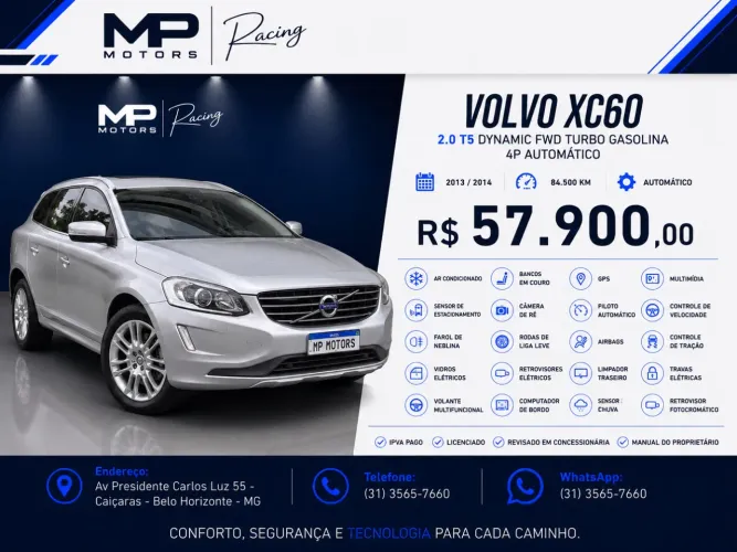 Volvo XC-60 XC 60 T-5 Dynamic 2.0 FWD Turbo Gasolina 4P AUT 2014