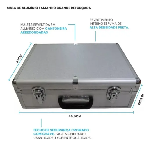 Maleta Alumínio Grande