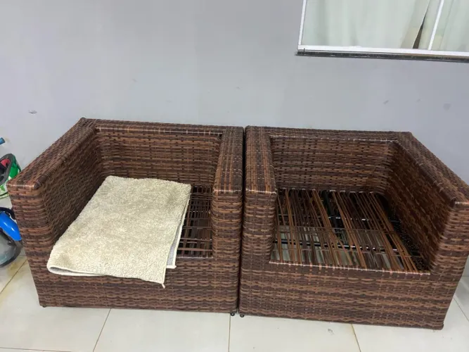 Sofá poltronas fibra sintética