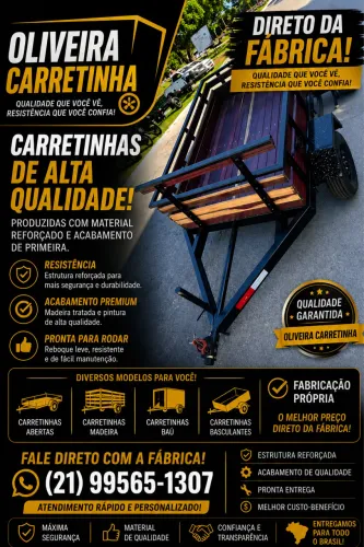 Carretinhas com nota fiscal no seu nome 