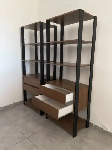 Duas Estantes 4 Gavetas 8 Prateleiras 180cm - Madesa