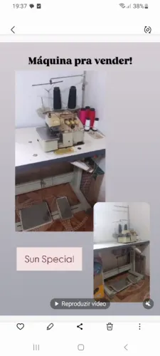 Vende-se maquina de custura overlok sun especial