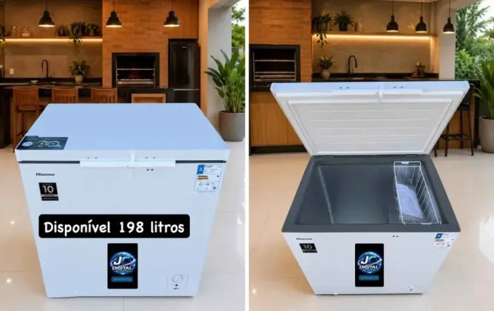 Freezer ricense 198 L bivolt e inverter novo lacrado NF garantia.