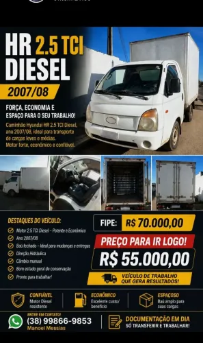  Caminhão HR 2.5 TCI diesel 