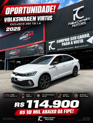 Volkswagen Virtus Exclusive 250tsi 1.4 Flex 16V AUT 2025
