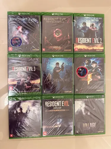 Coleção Jogos Resident Evil Novos Lacrados