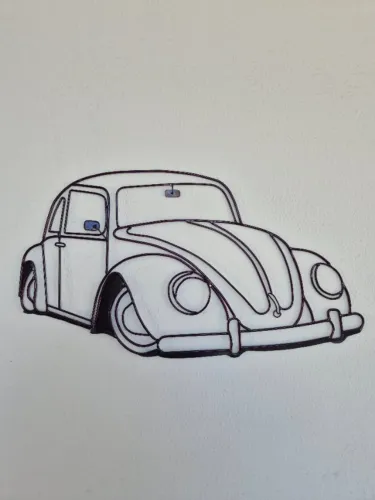 Fusca clássico em aço