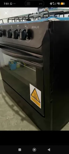Fogão braslar 5 bocas automático mesa de inox