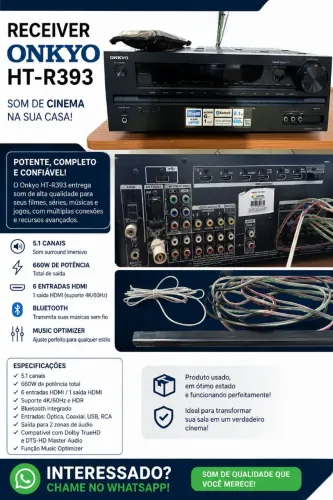 Receiver Home theater Onkyo R393