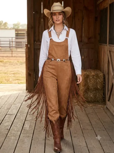 MACACÃO COUNTRY FEMININO - ESTILO RODEIO M