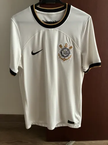 Camiseta Corinthians branca, principal 22/23, ótimo estado, número M