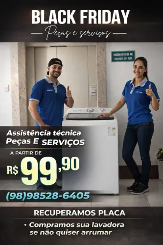 Conserto de máquina de lavar em domicílio. Atendemos em domicílio a toda são Luís e regiao