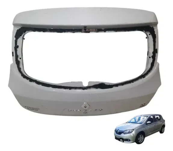 Tampa Traseira C/detalhe Renault Sandero 2016 Branco
