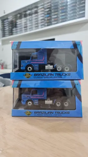 Miniatura 1/64 Scania azul Brclassic